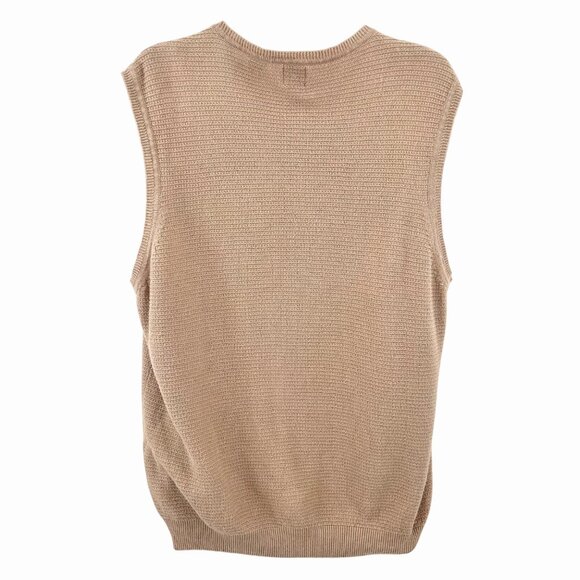 ARROW BEIGE KNIT V-NECK MEN'S SWEATER VEST - L - Picture 3 of 4
